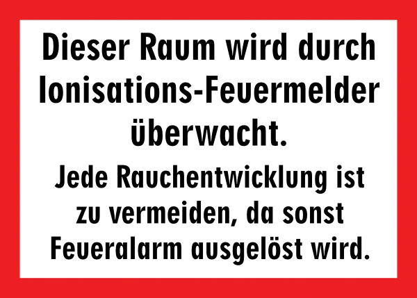 Feuerwehr Aufkleber - Ionisations-Feuermelder