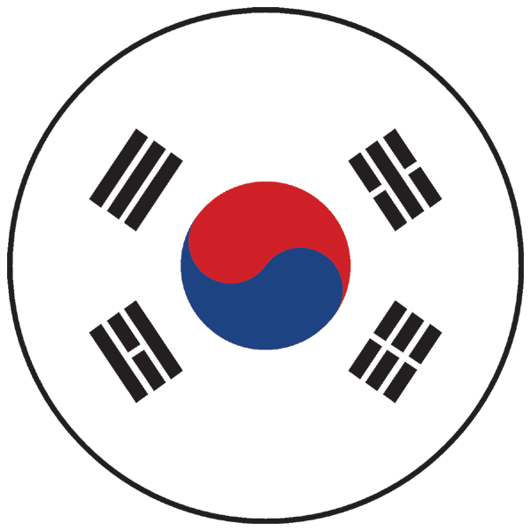 Südkorea | rund geschnittener Aufkleber