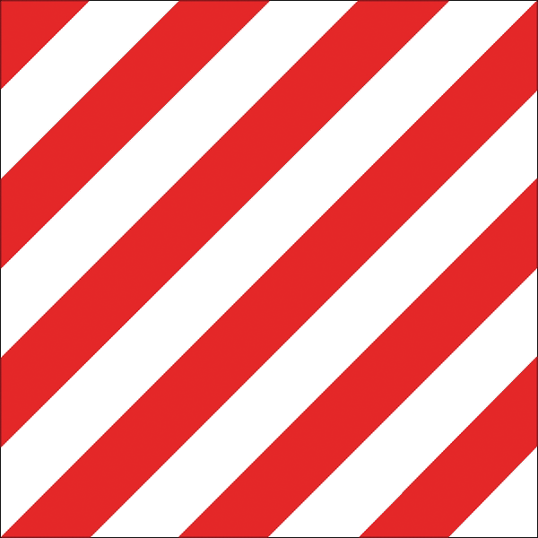 Warnzeichenaufkleber alt .116- Markierung Rot/Weiß