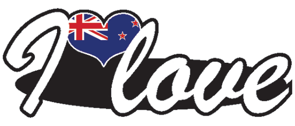 Aufkleber- I love Neuseeland
