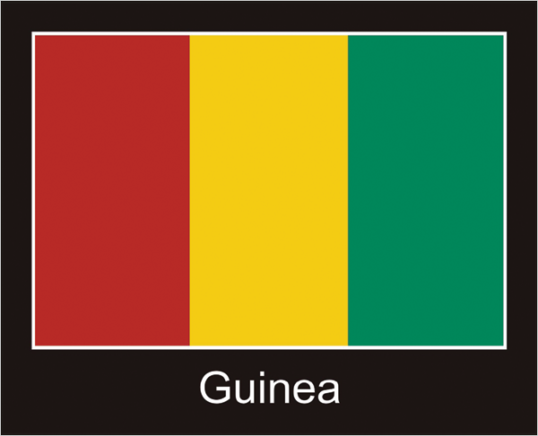 Guinea | Aufkleber mit schwarzem Design 
