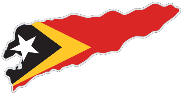 Osttimor | Auf Contour geschnittene Flagge