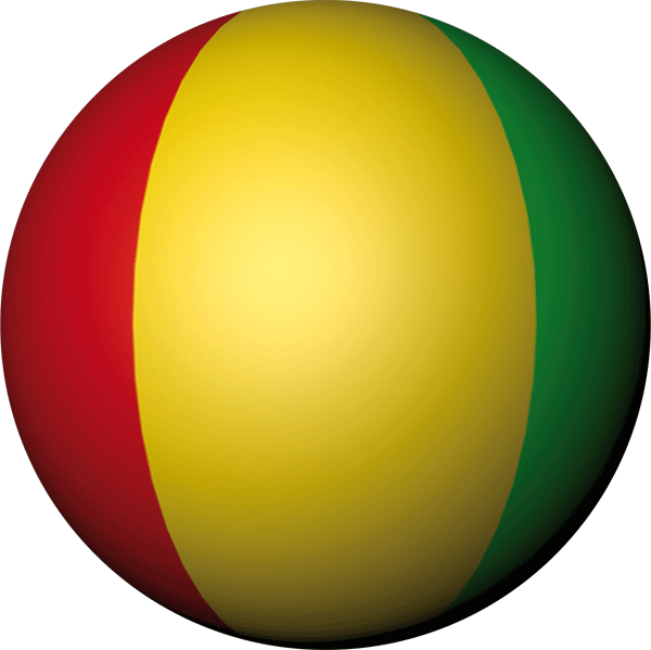 Guinea | Aufkleber in Kugelform