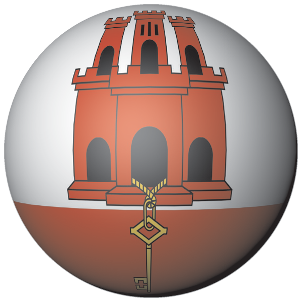 Gibraltar | Aufkleber in Kugelform 