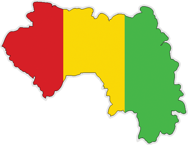 Guinea | Auf Contour geschnittene Flagge