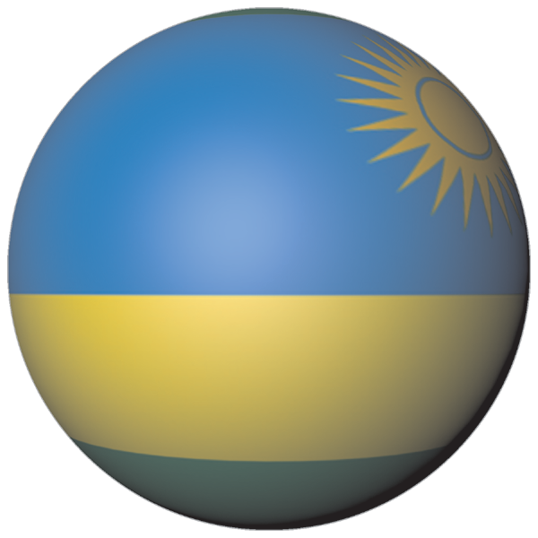 Ruanda | Aufkleber in Kugelform