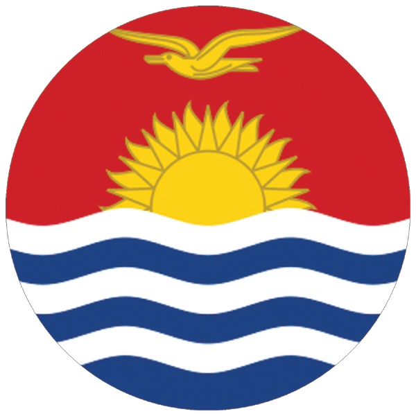 Kiribati | rund geschnittener Aufkleber