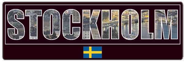 Aufkleber- Stockholm (schwarz)