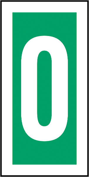 Rettungszeichenaufkleber .057- Nummerierung 0 (alt)