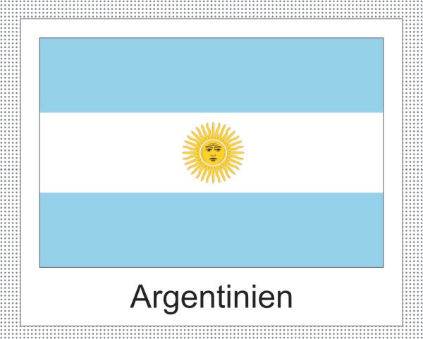 Flagge | Argentinien -weisses Design
