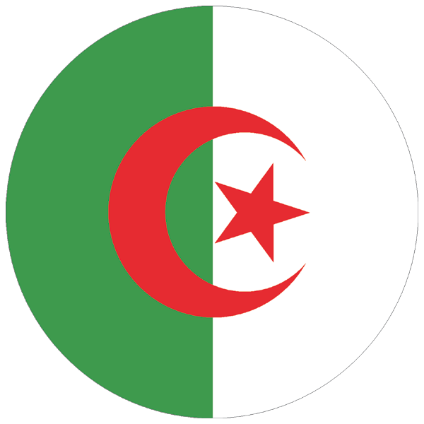 Algerien | rund geschnittener Aufkleber