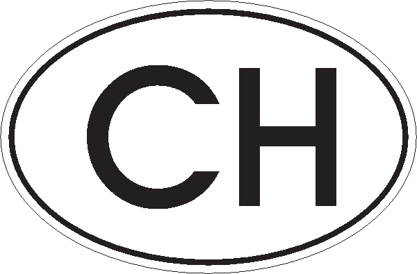 Länderkennzeichen Schweiz (s/w) Länderkennzeichen Schweiz (s/w)