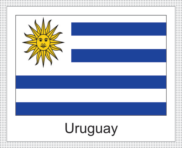 Uruguay | Aufkleber mit weissem Design
