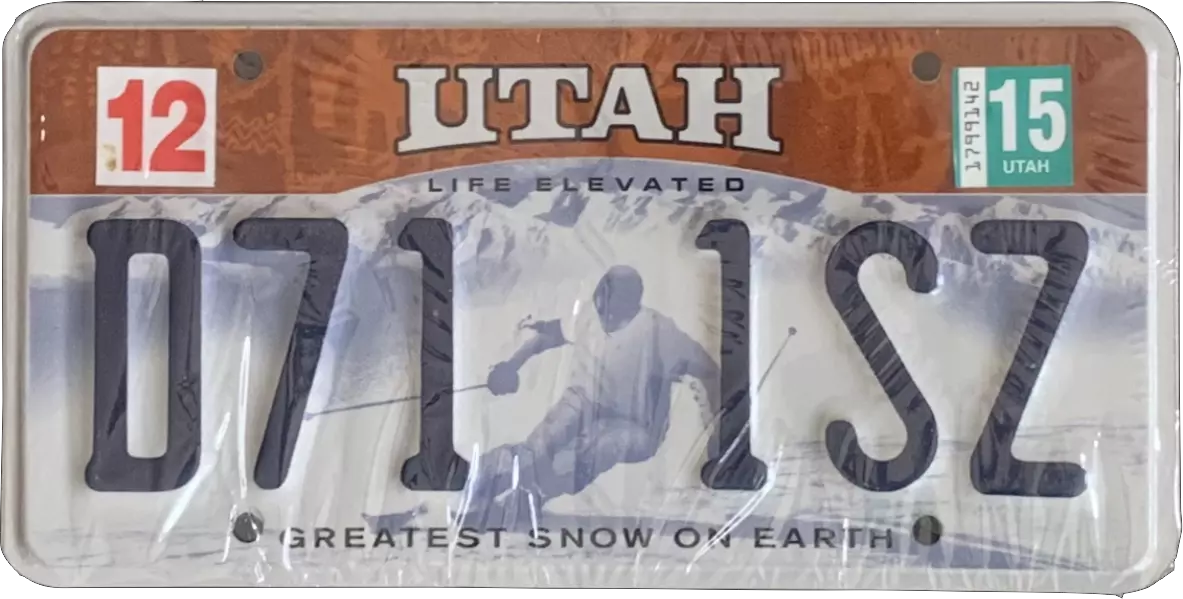 USA license plate | Utah.8