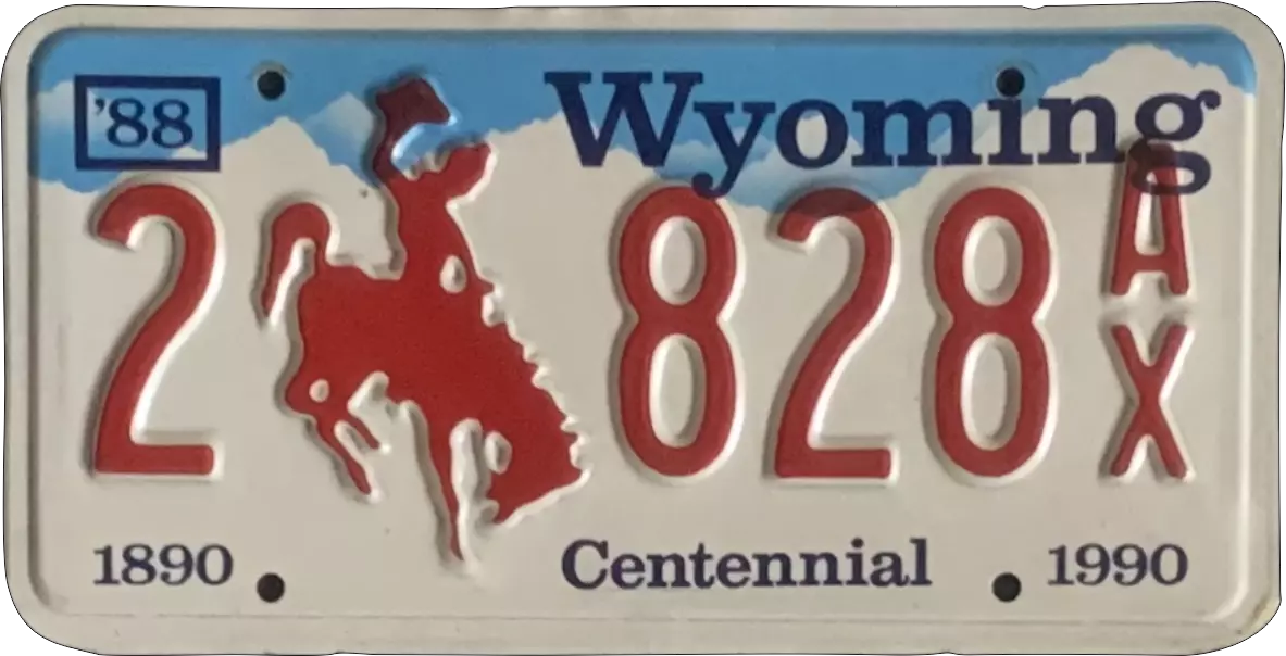 USA-Kennzeichen als Aufkleber | Wyoming.3