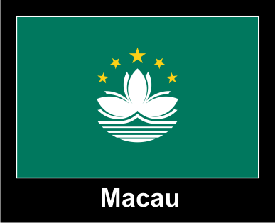 Macau | Aufkleber mit schwarzem Design