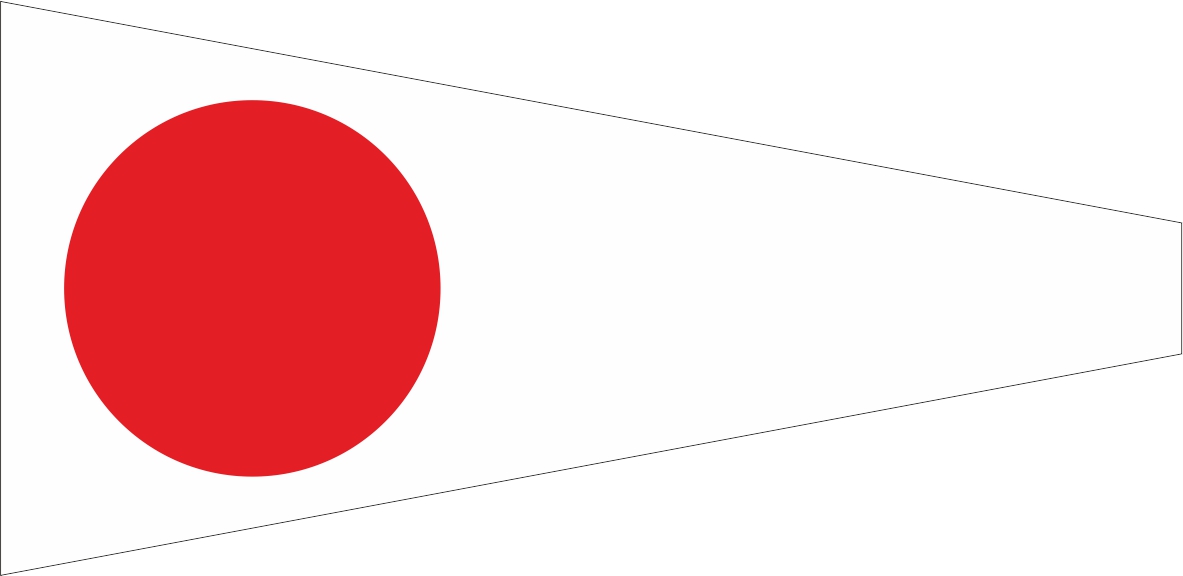 Flag alphabet as a sticker - here: 1