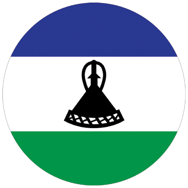 Lesotho | rund geschnittener Aufkleber