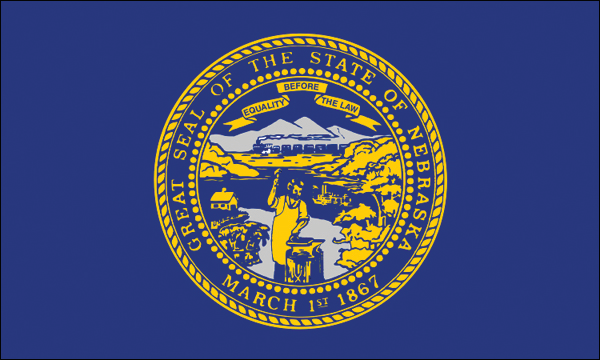 Nebraska | Flagge von Nebraska als Aufkleber