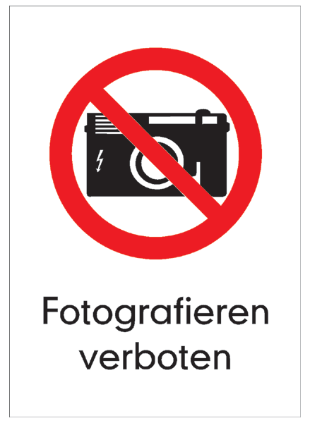 Verbotszeichenaufkleber alt .078- Fotografieren verboten (alt)