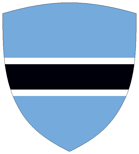 Botswana | Flagge -wappenförmig