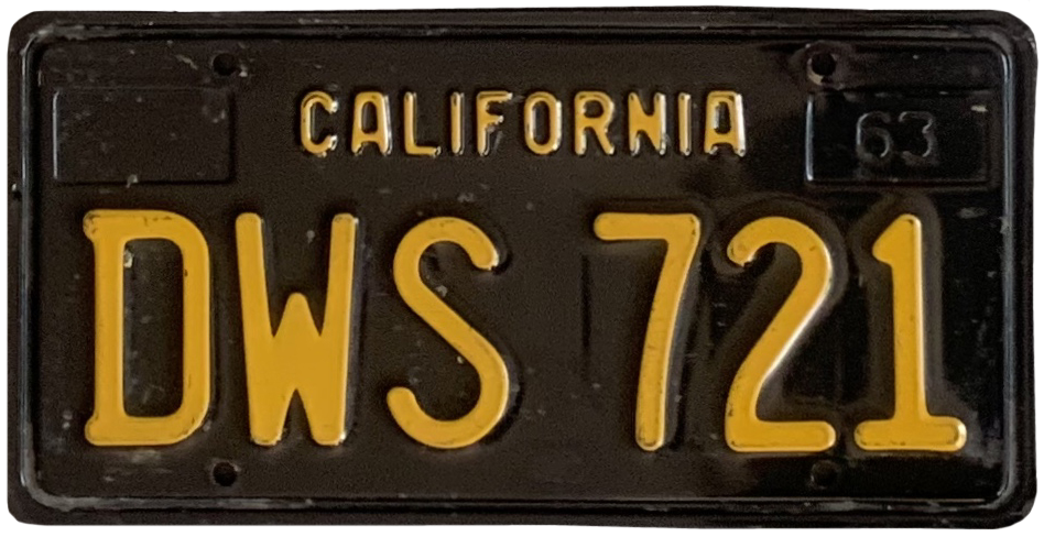 USA-Kennzeichen als Aufkleber | California.5
