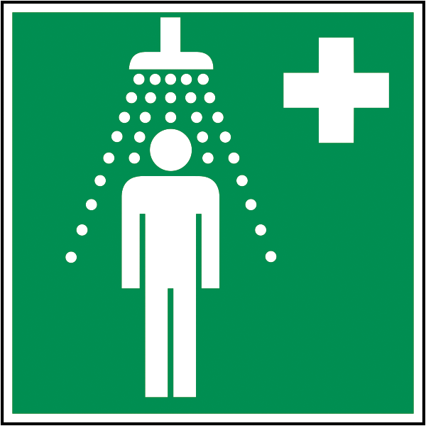 Rettungszeichenaufkleber .008- Notdusche (alt)