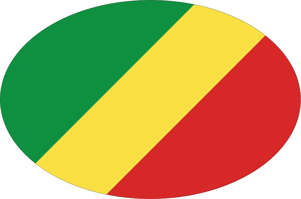 Kongo (Republik) | Aufkleber in ovaler Form