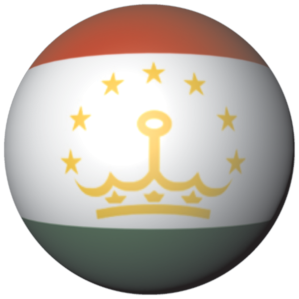 Tajikistan | Sticker in ball shape 