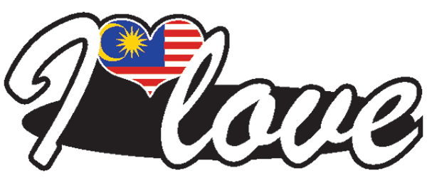 Aufkleber- I love Malaysia