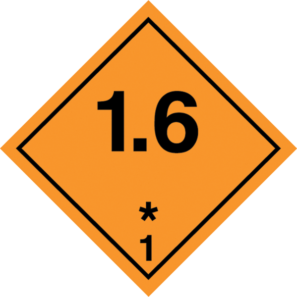 Gefahrgutaufkleber .007-Kategorie 1.6