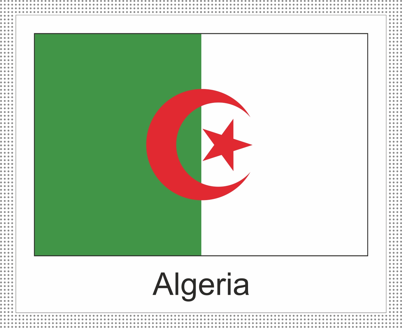 Algerien | Aufkleber mit weissem Design