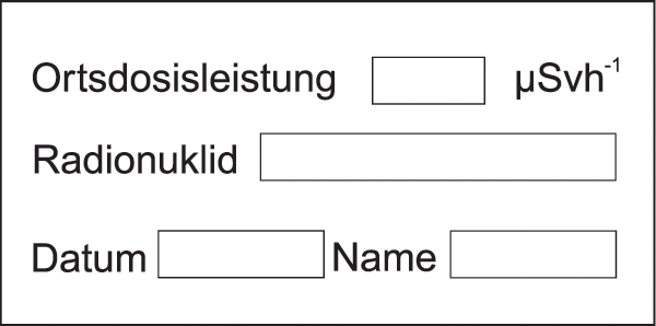 Warnzeichenaufkleber Strahlenschutz .006- Etikett: Ortsdosisleistung