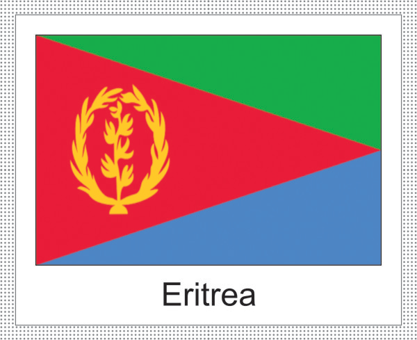 Eritrea | Aufkleber mit weissem Design