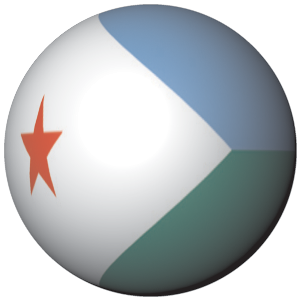 Djibouti | Sticker in ball shape