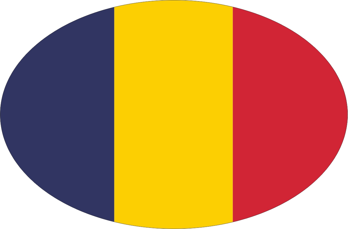 Tschad | Aufkleber in ovaler Form