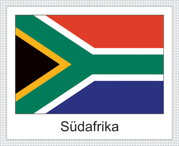 Südafrika | Aufkleber mit weissem Design