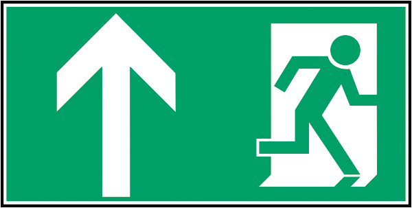 Rettungszeichenaufkleber .081- Notausgang/Fluchtweg (alt)