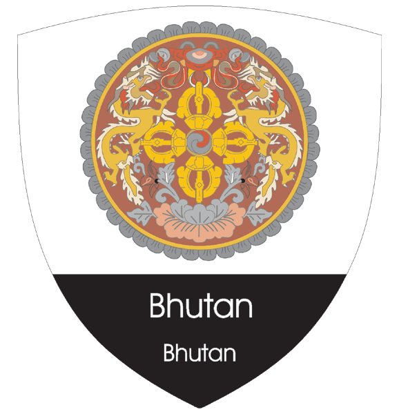 Bhutan | Wappen als Aufkleber (2) 