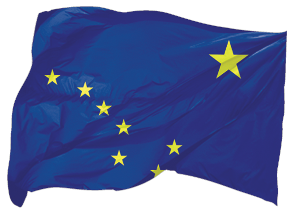 Alaska | Waving flag as a sticker