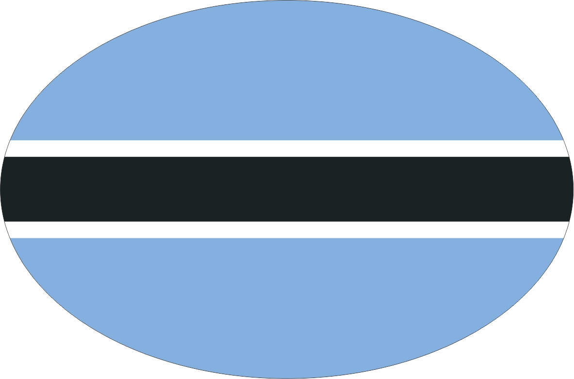 Botswana | Aufkleber in ovaler Form