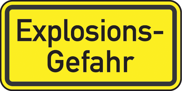 Warnzeichenaufkleber Sonstige .072- Explosionsgefahr
