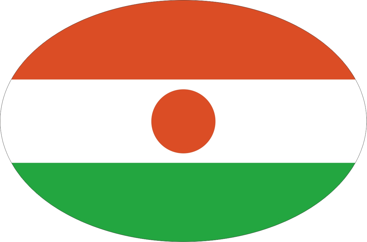 Niger | Aufkleber in ovaler Form