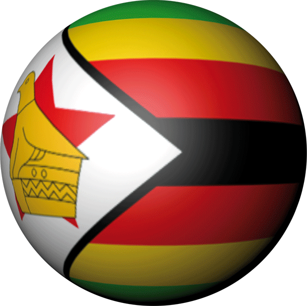 Simbabwe | Aufkleber in Kugelform