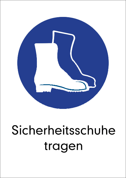 Gebotszeichenaufkleber alt .062- Sicherheitsschuhe tragen (alt)