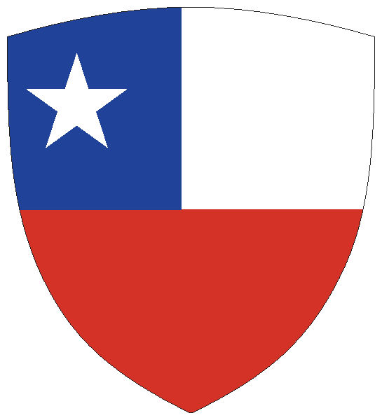 Chile | Flagge -wappenförmig