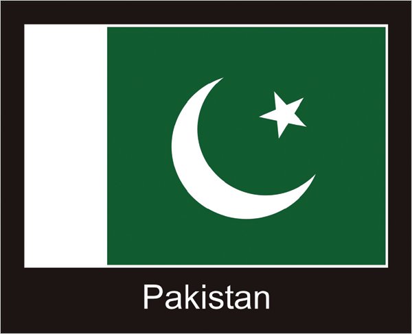 Pakistan | Aufkleber mit schwarzem Design 