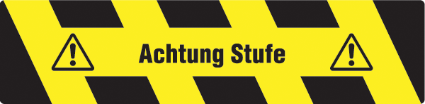 Warnzeichenaufkleber Sonstige .081- Achtung Stufe