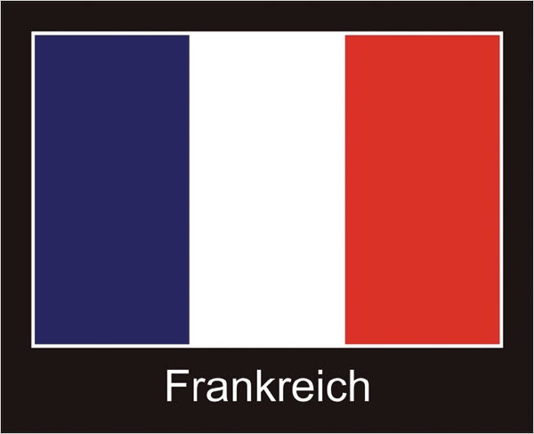 Flagge | Frankreich -schwarzes Design