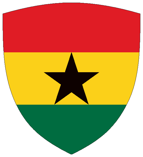 Ghana | Flagge -wappenförmig